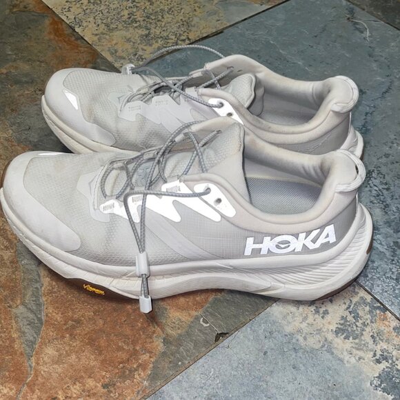 HOKA Women's 7.5 Speed-Lace Sneaker - Vibram Sole - White/Neutral Commuter Shoe - Picture 1 of 13
